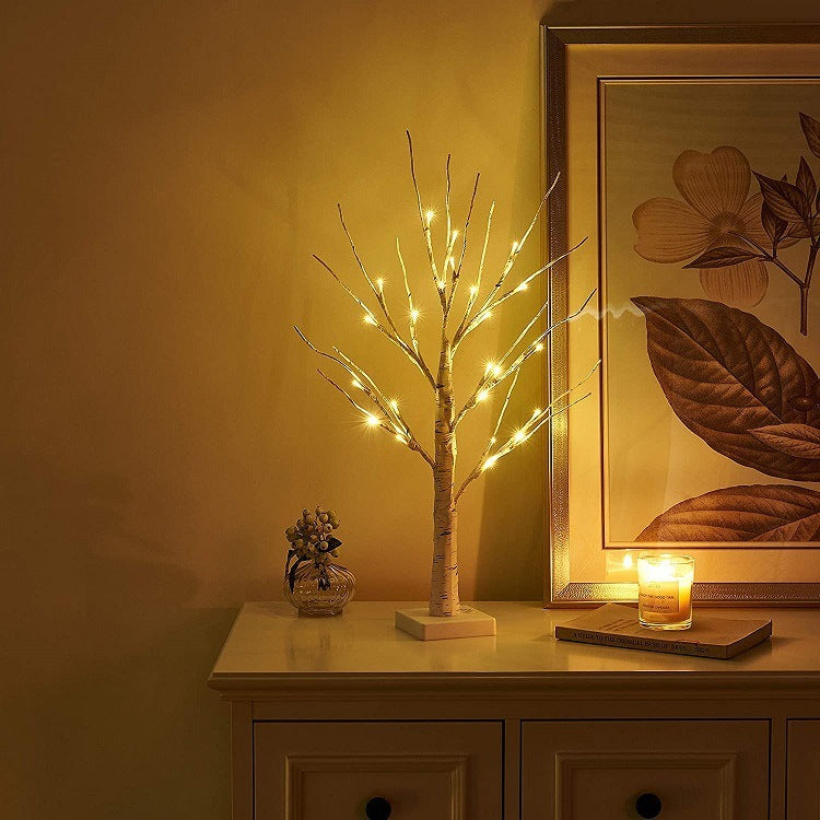 Christmas decoration lights for birch trees
