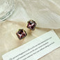 Diamond Purple Diamond Crystal Stud Earrings Small