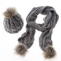 Ladies Woolen Scarf Hat Set Figure 8 Hat Scarf Set