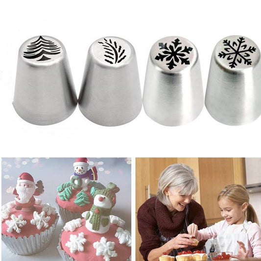 Christmas Icing Nozzles with snowflakes