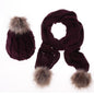 Ladies Woolen Scarf Hat Set Figure 8 Hat Scarf Set