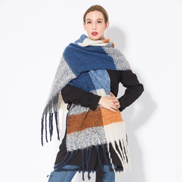 Autumn and winter scarf warm tassel ladies