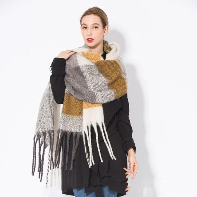 Autumn and winter scarf warm tassel ladies