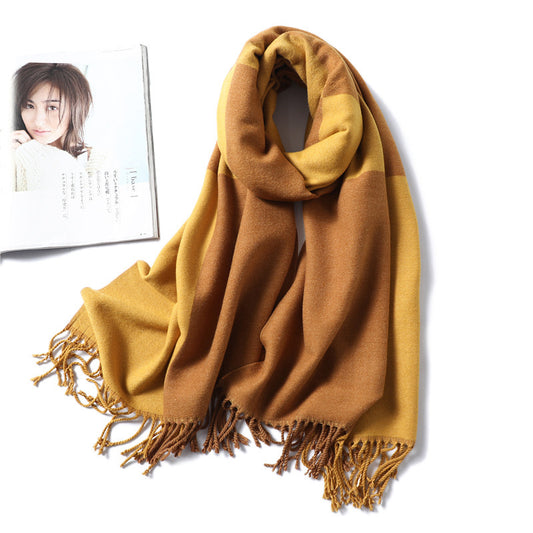 Ladies Fashion Color Block Scarf