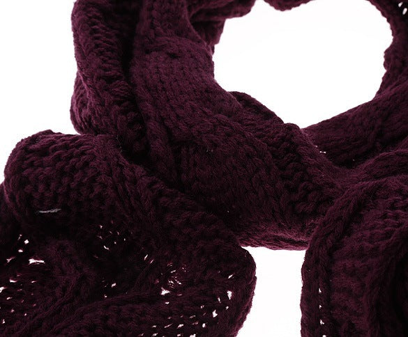 Ladies Woolen Scarf Hat Set Figure 8 Hat Scarf Set