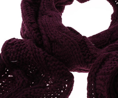 Ladies Woolen Scarf Hat Set Figure 8 Hat Scarf Set
