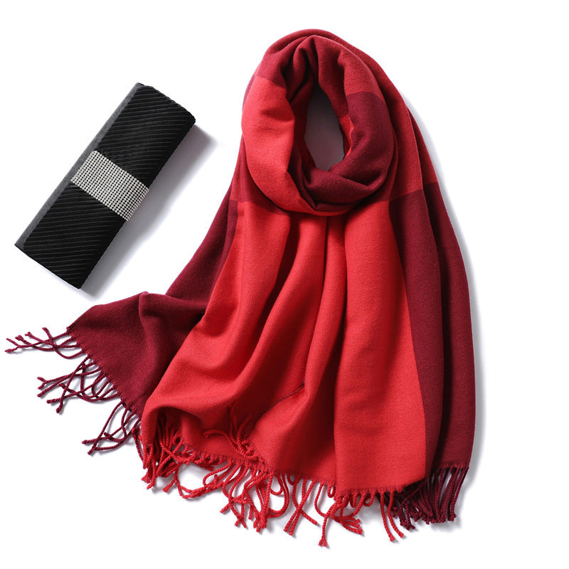 Ladies Fashion Color Block Scarf