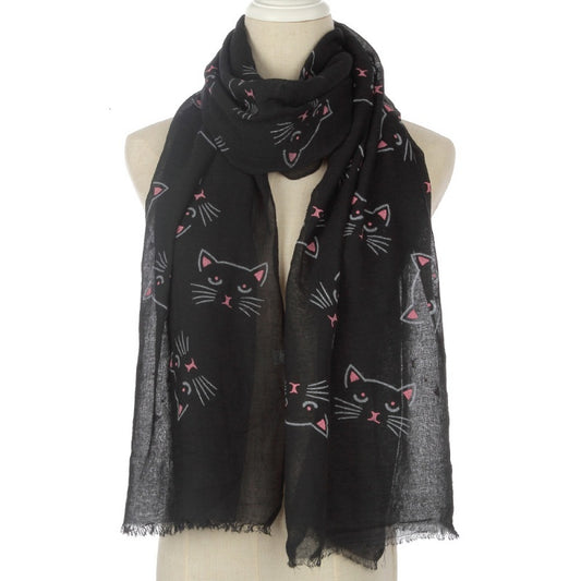 Cute Kitty Balinese Ladies Scarf