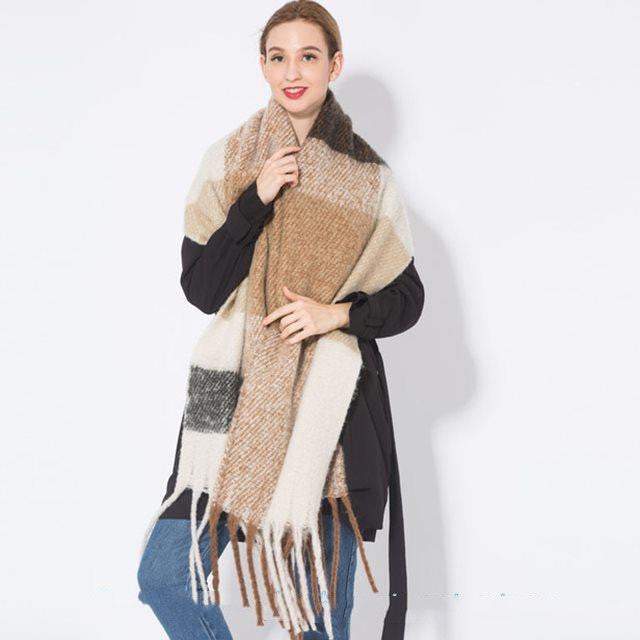 Autumn and winter scarf warm tassel ladies