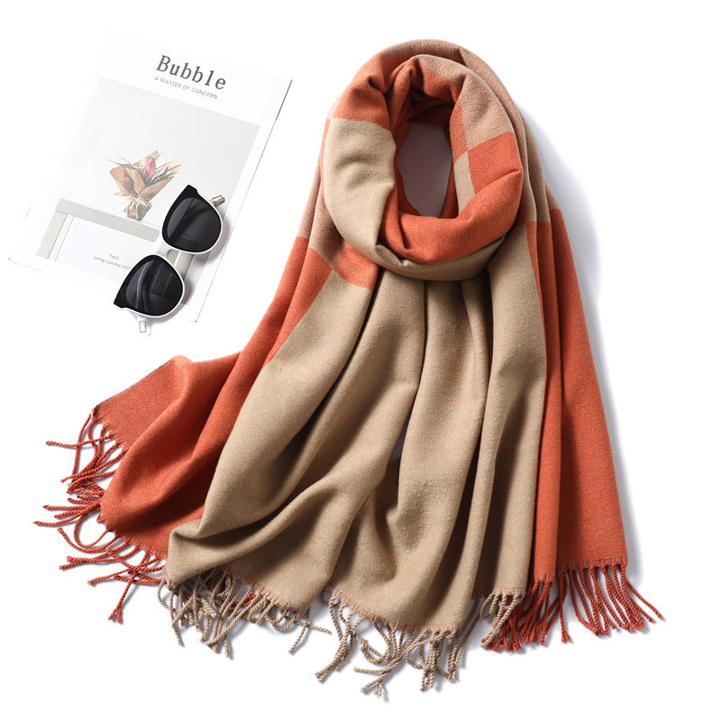 Ladies Fashion Color Block Scarf