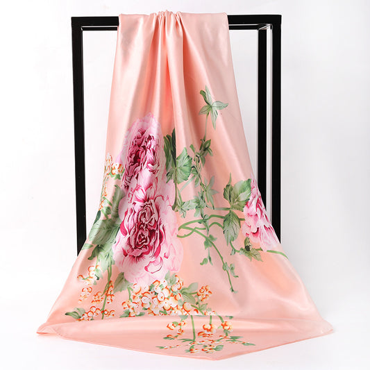 Ladies Versatile Satin Silk Scarf Silk Square Scarf