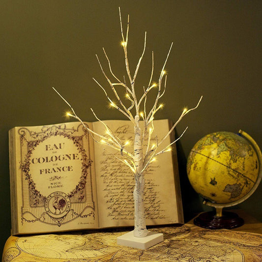 Christmas decoration lights for birch trees