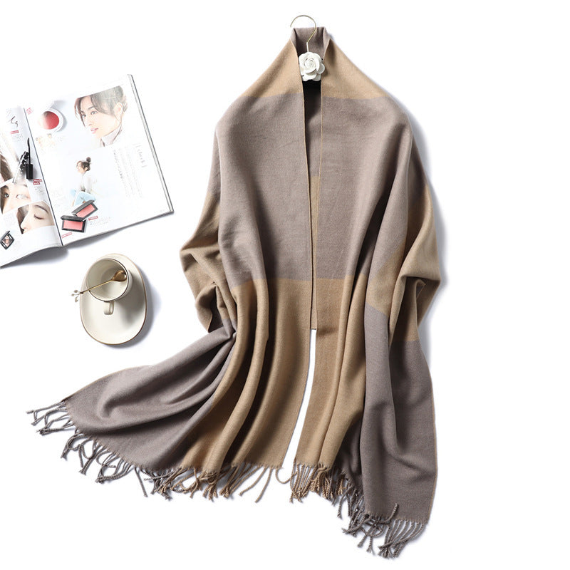 Ladies Fashion Color Block Scarf