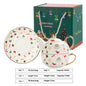 Creative Christmas Gold-plated Ceramic Cups And Plates