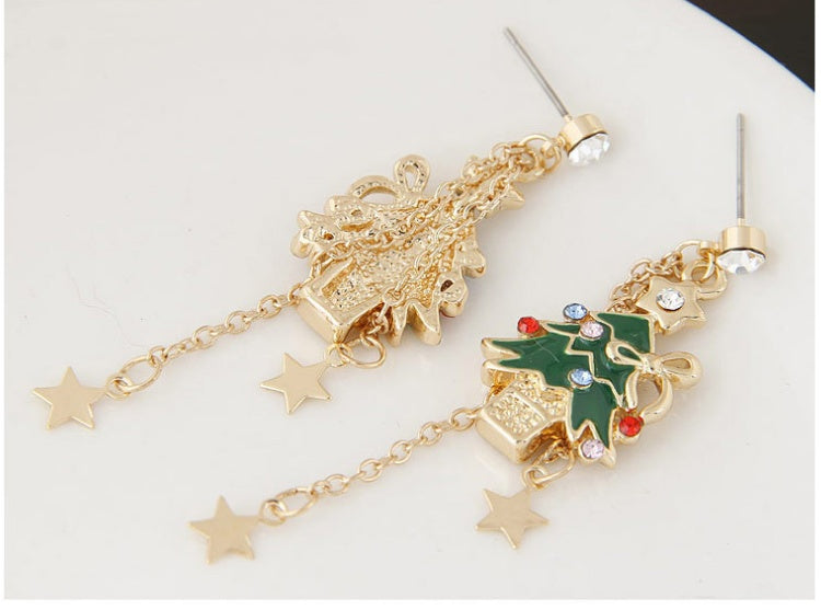 Christmas Earrings Elk Christmas Tree Studded Deer Christmas Earrings