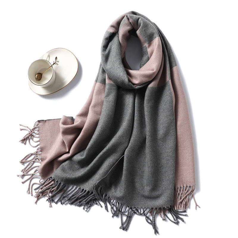 Ladies Fashion Color Block Scarf