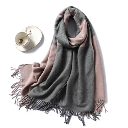 Ladies Fashion Color Block Scarf