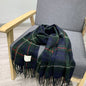 Tassel Plaid Vintage Scarf Ladies