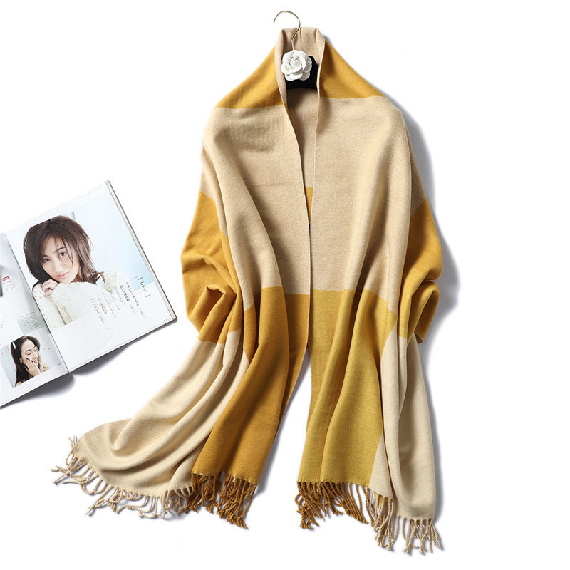 Ladies Fashion Color Block Scarf