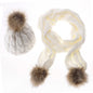 Ladies Woolen Scarf Hat Set Figure 8 Hat Scarf Set