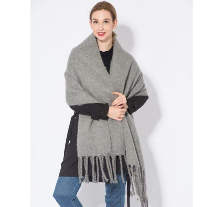 Autumn and winter scarf warm tassel ladies