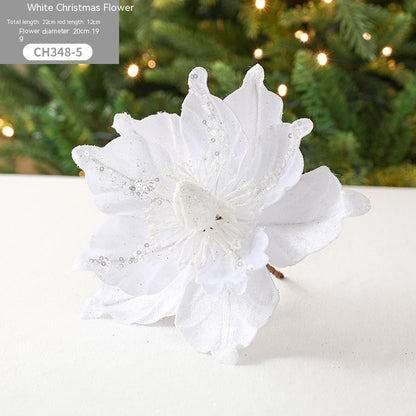 Artificial Poinsettia Flower Christmas Tree Decoration