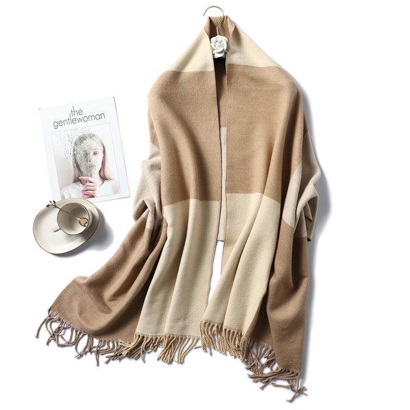Ladies Fashion Color Block Scarf