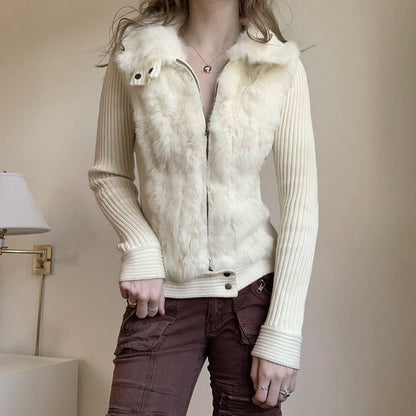 Zipper Slim Fit Slimming Outer Wear Long Sleeve Hook Sweater
