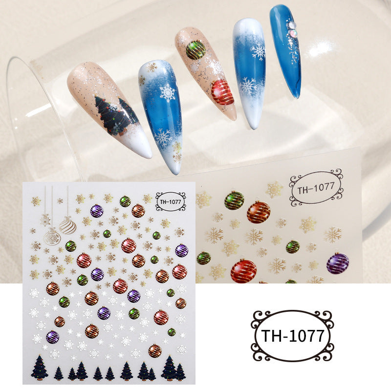 Christmas Manicure Snowman Christmas Tree Nail Sticker
