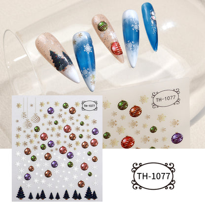 Christmas Manicure Snowman Christmas Tree Nail Sticker