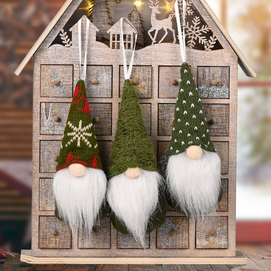 Christmas Decorations Christmas Knitted Small Gonk Gnome Hanging decoration