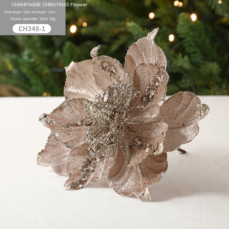 Artificial Poinsettia Flower Christmas Tree Decoration
