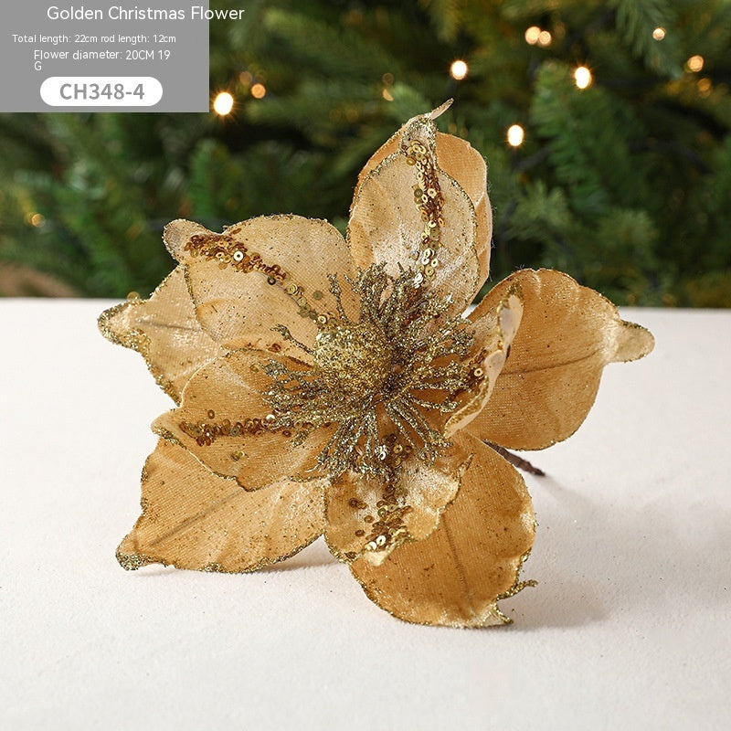 Artificial Poinsettia Flower Christmas Tree Decoration