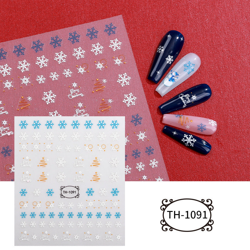 Christmas Manicure Snowman Christmas Tree Nail Sticker