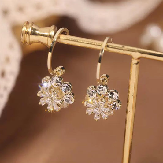 Flower Short Earrings Sweet Fashion
