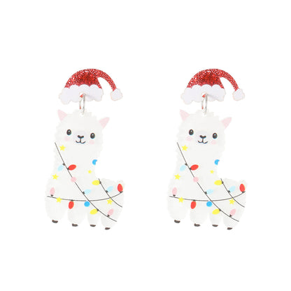 Christmas Earrings Female Contrast Color Cute XINGX Christmas Tree Earrings