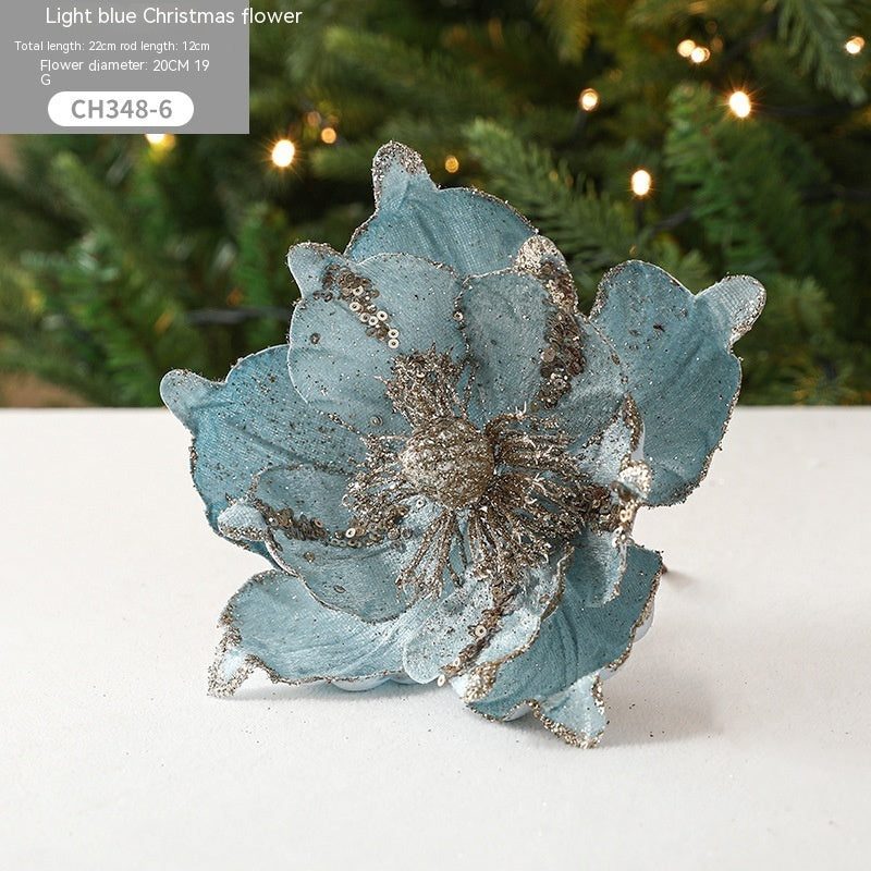 Artificial Poinsettia Flower Christmas Tree Decoration