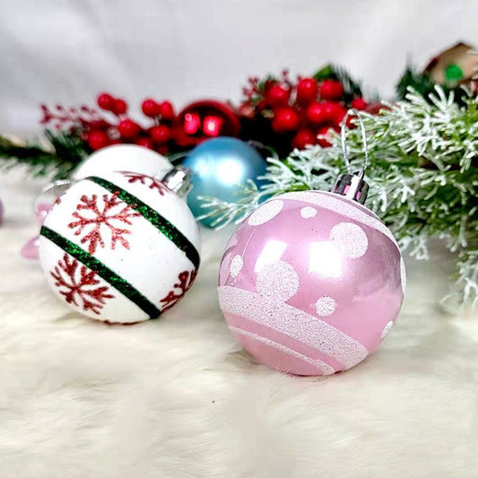 Painted Christmas Baubles Paper Box Decoration Pendant